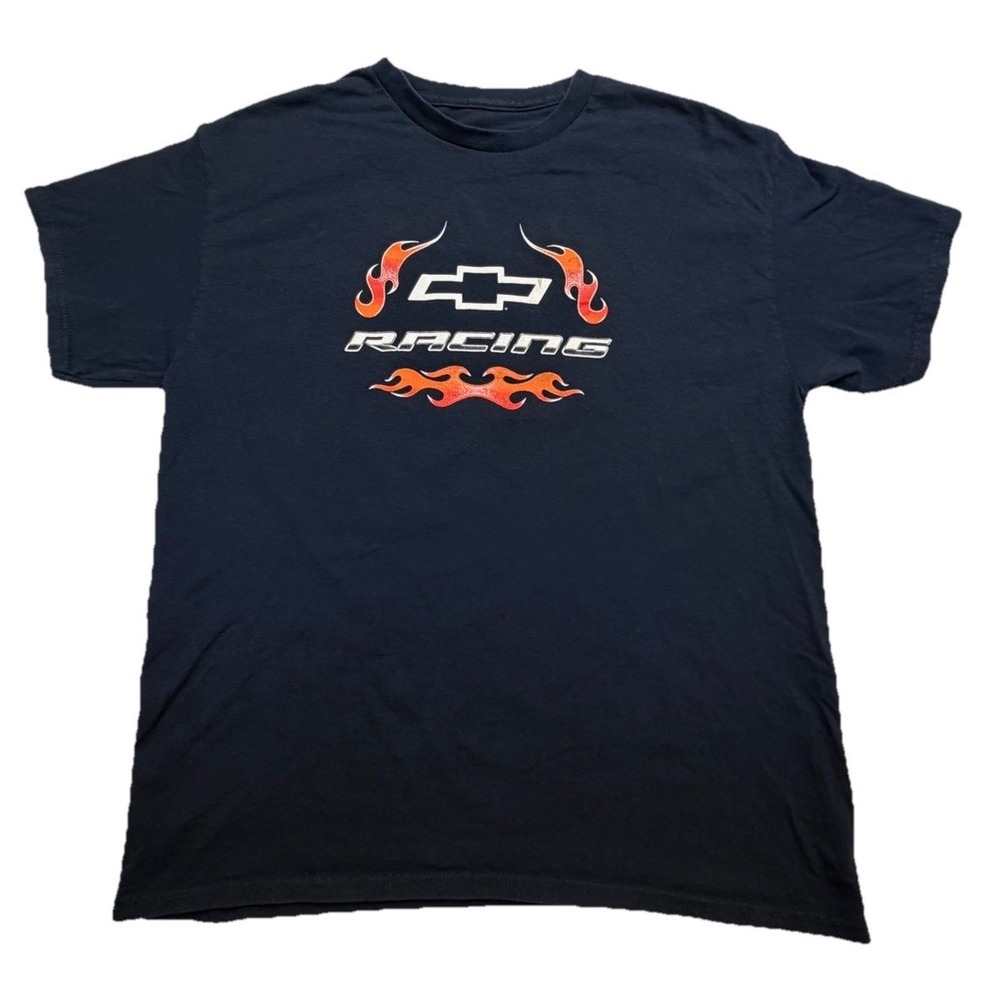 Chevrolet Racing Flame Graphic‎ T-Shirt Black GM Licensed Men's Large